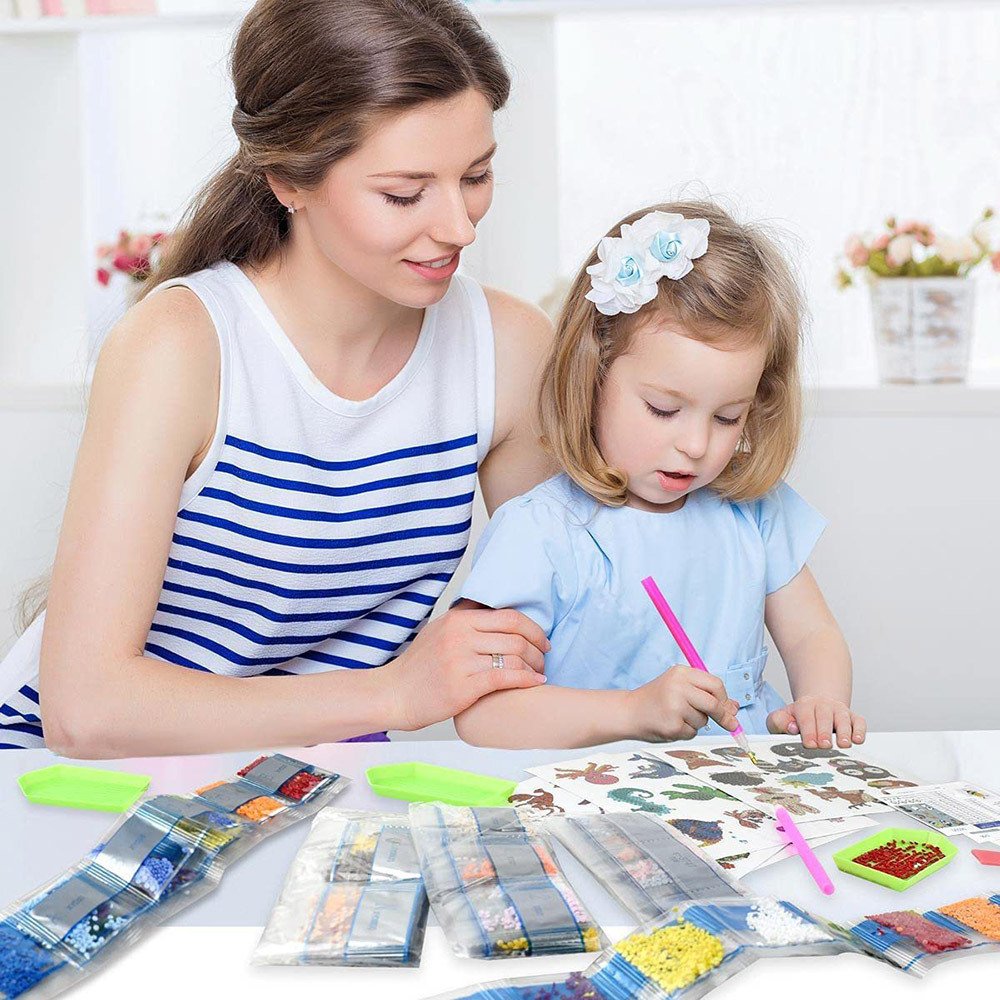 Factory Direct Diamond Painting Big Gem Laser Stickers Cartoon DIY Diamond Painting Stickers Art Set