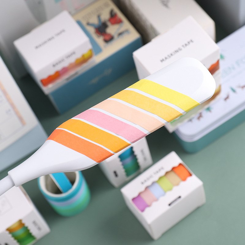 6 Rolls Colorful Decorative Masking Washi Tape Set for Scrapbooking,Bullet Journal,Planner,Diy Gift
