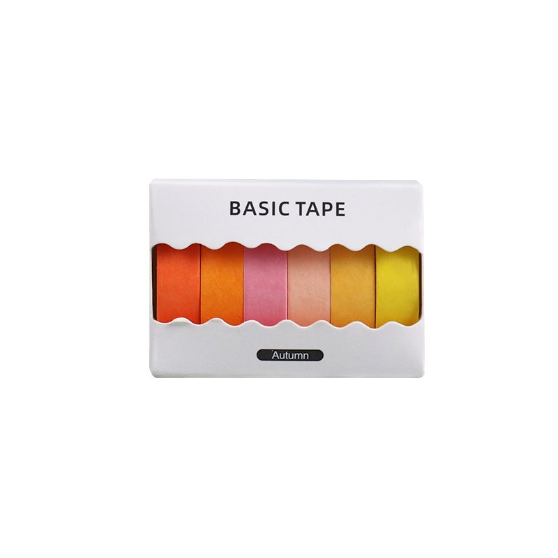 6 Rolls Colorful Decorative Masking Washi Tape Set for Scrapbooking,Bullet Journal,Planner,Diy Gift