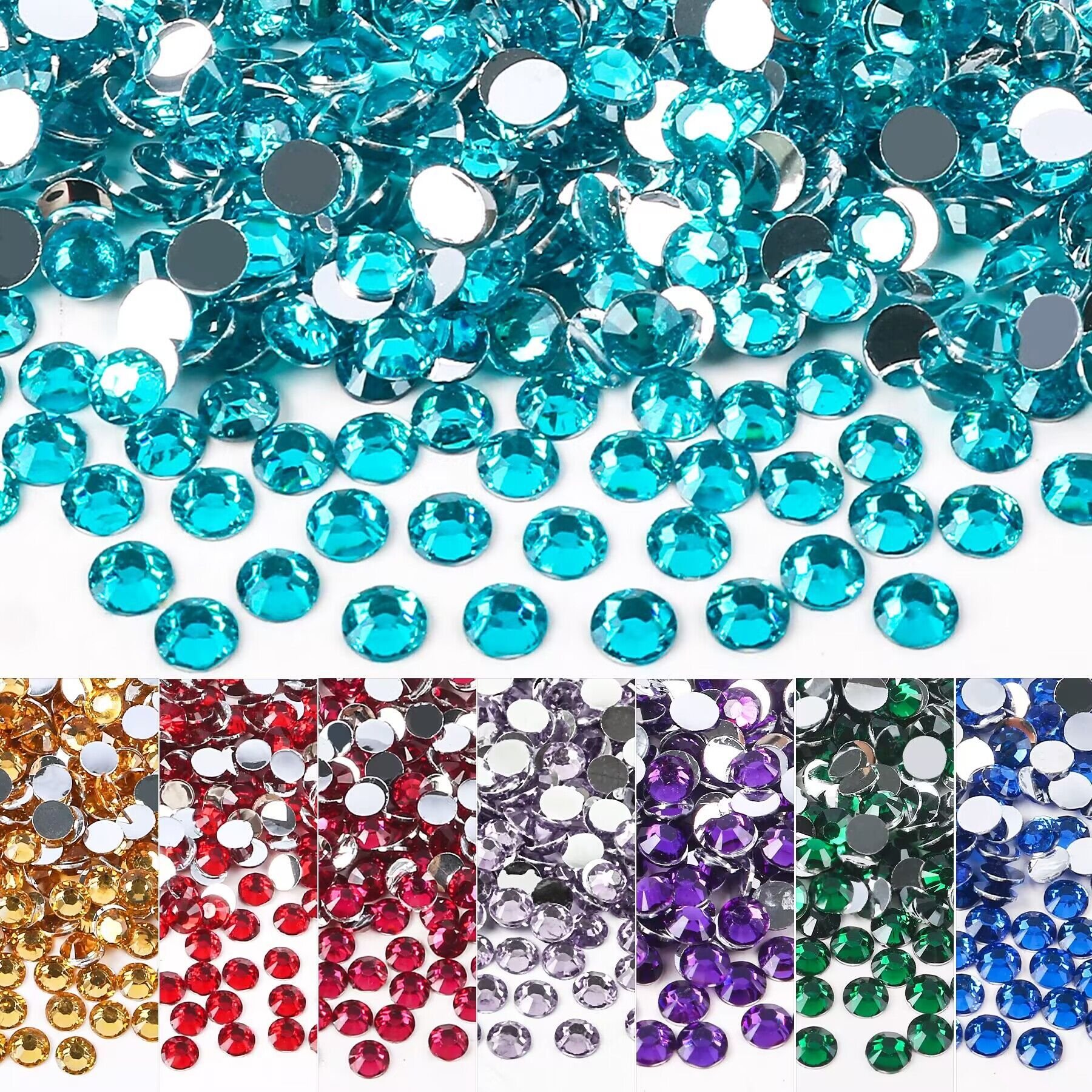 Wholesale SS2 SS3 SS4 SS5 SS6 Crystal Stones Stickers Non Hot Fix Strass Resin Crystal Flatback Rhinestones