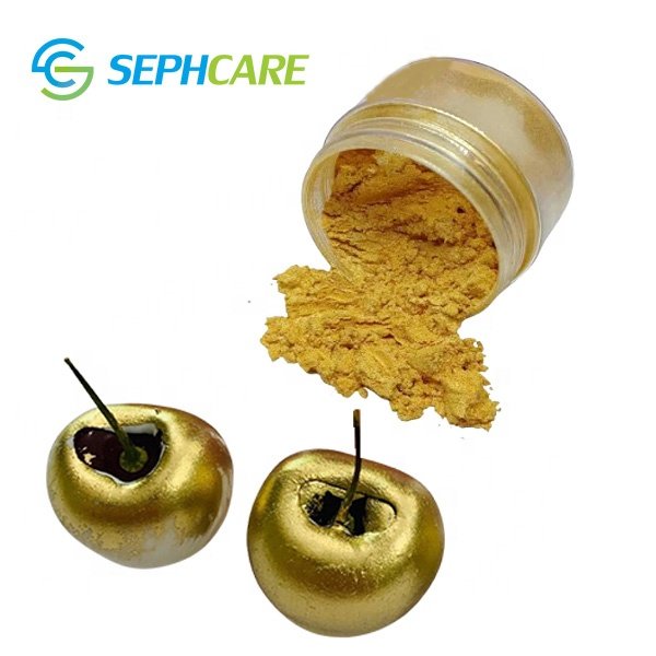 Bakery Decoration Ingredients Edible Luster Dust Gold Light Blue Food Grade Glitter Powder For Cake Drinks Decoration