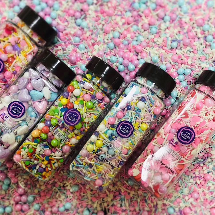 Rainbow Material Edible Bakery Decoration Sprinkles For Cakes