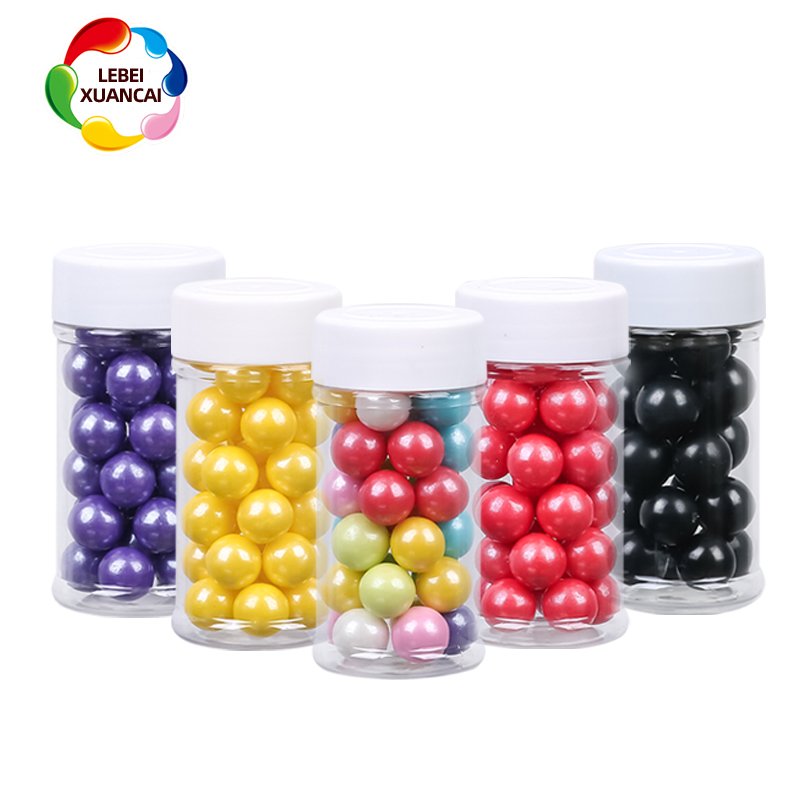 factory direct wholesale mix color edible molded candy pearlized 14mm colorful nonpareils in 85g bottle