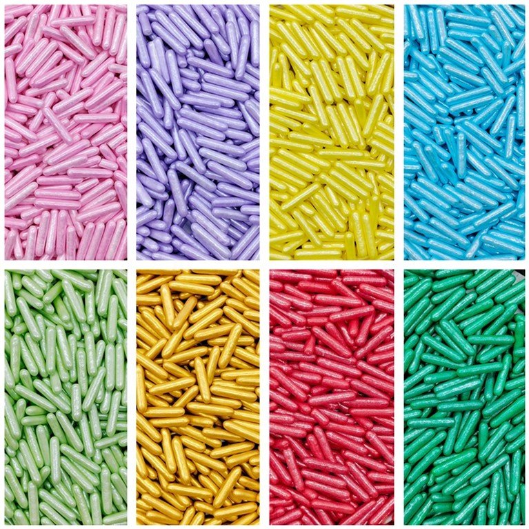 Cake Decorating Supplies Long Cake Sprinkles Fancy Sugar Needles Rods for Bakery Decoration Ingredients