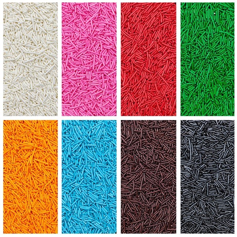 Cake Decorating Supplies Long Cake Sprinkles Fancy Sugar Needles Rods for Bakery Decoration Ingredients