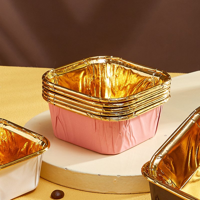 Trends Gold Cup Cake Tools And Accessories Cake Decorating Supplies Food Grade Aluminum Foil Coated Inside For Wedding Birth