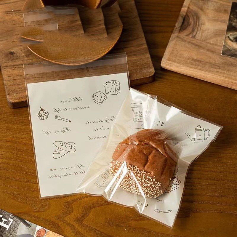 High Quality Clear Plastic Bags For Bakery Cookies Decorative Wrappers Packing Sachet Pouches For Cookie Snack Earrings Biscuits