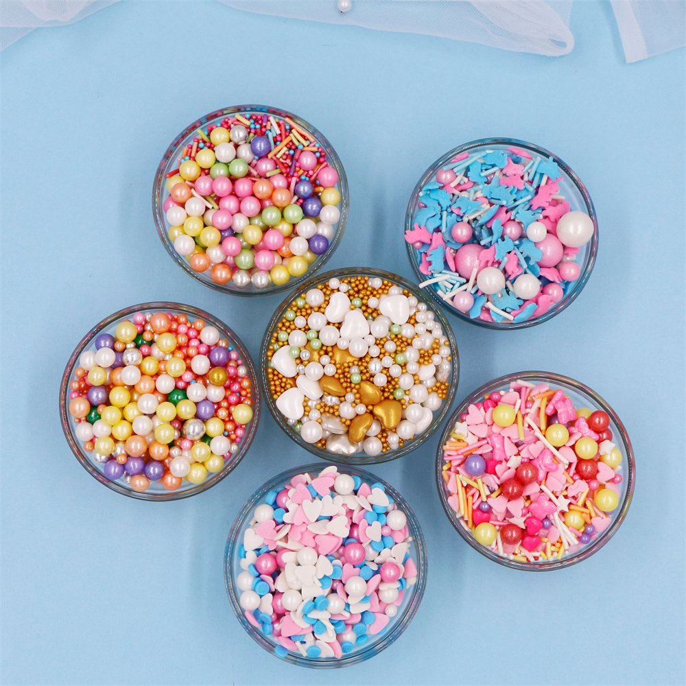 Kaibei Valentine Cake Decoration Flower Sugar Sprinkles Cake Decoration Heart Shaped Edible Sprinkles to Pastry Decoration