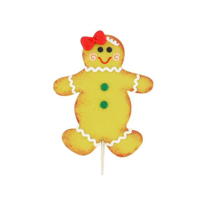 7.5cm Polymer Clay Pvc Gingerbread Man Modeling Pick/spray Christmas Ornaments Bouquet Wrapping Children Cake Decoration Props