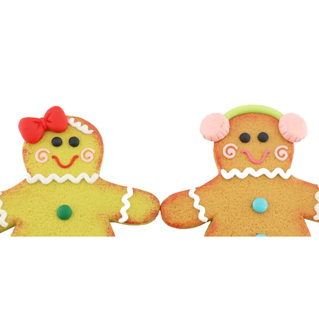7.5cm Polymer Clay Pvc Gingerbread Man Modeling Pick/spray Christmas Ornaments Bouquet Wrapping Children Cake Decoration Props