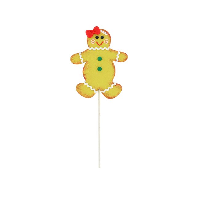 7.5cm Polymer Clay Pvc Gingerbread Man Modeling Pick/spray Christmas Ornaments Bouquet Wrapping Children Cake Decoration Props