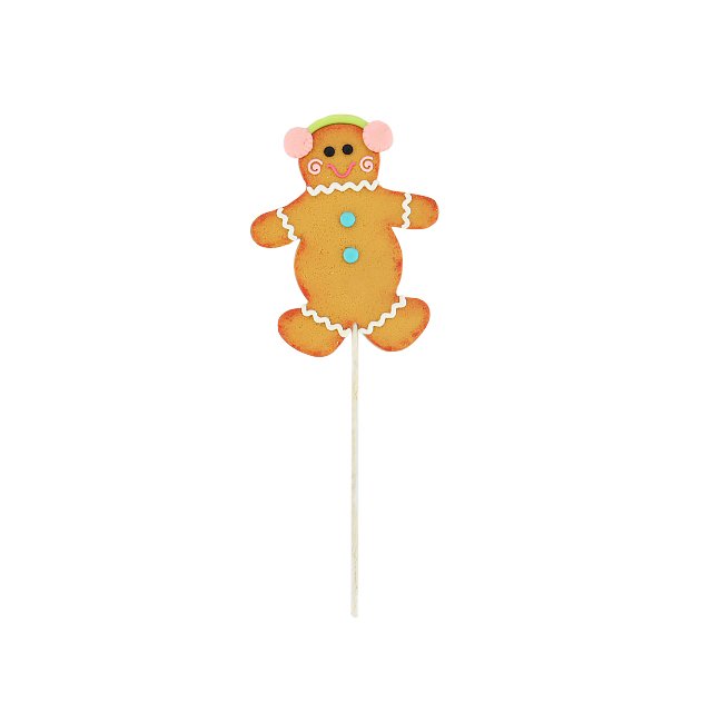 7.5cm Polymer Clay Pvc Gingerbread Man Modeling Pick/spray Christmas Ornaments Bouquet Wrapping Children Cake Decoration Props