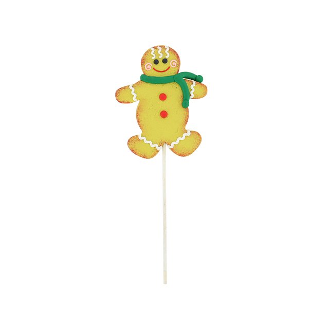 7.5cm Polymer Clay Pvc Gingerbread Man Modeling Pick/spray Christmas Ornaments Bouquet Wrapping Children Cake Decoration Props