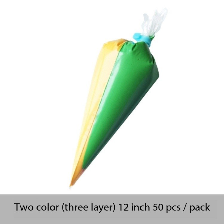 Two-tone clear piping bag Disposable piping bag for cake decorating tools for 50/100 pcs