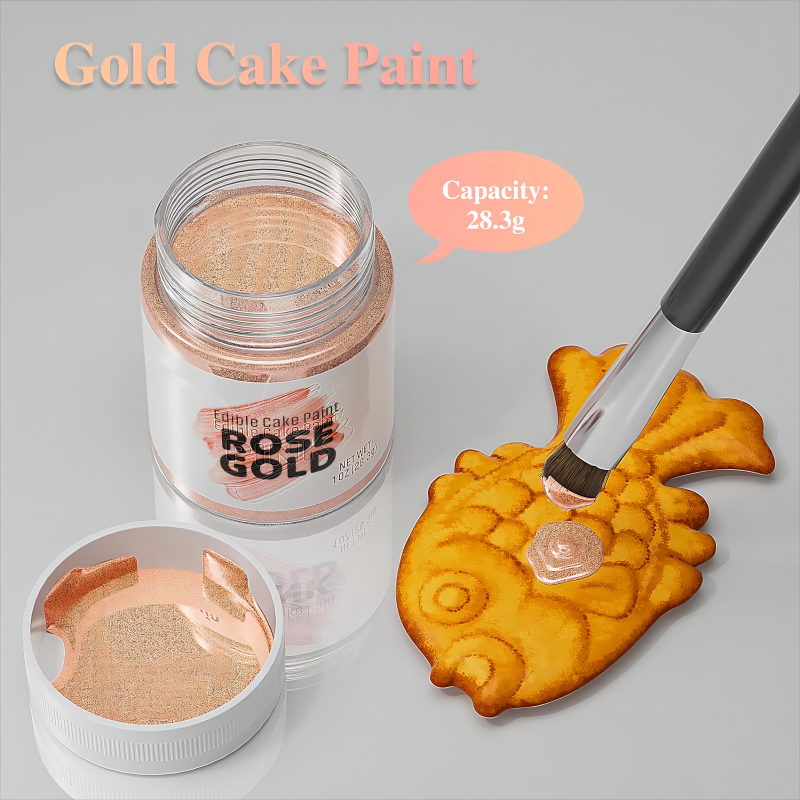 Rose Gold Food Coloring Edible Shimmer Paint for Decorating Cookies Cupcakes Fondant Donuts Buttercream