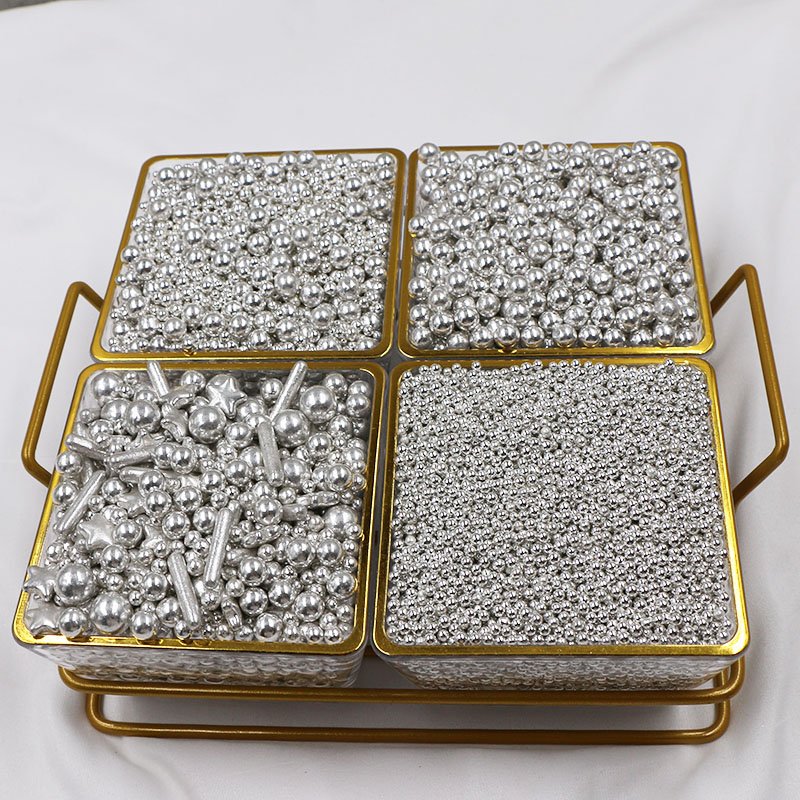 silver edible sugar beads metallic sprinkle sugar balls cake sprinkles sugar pearl
