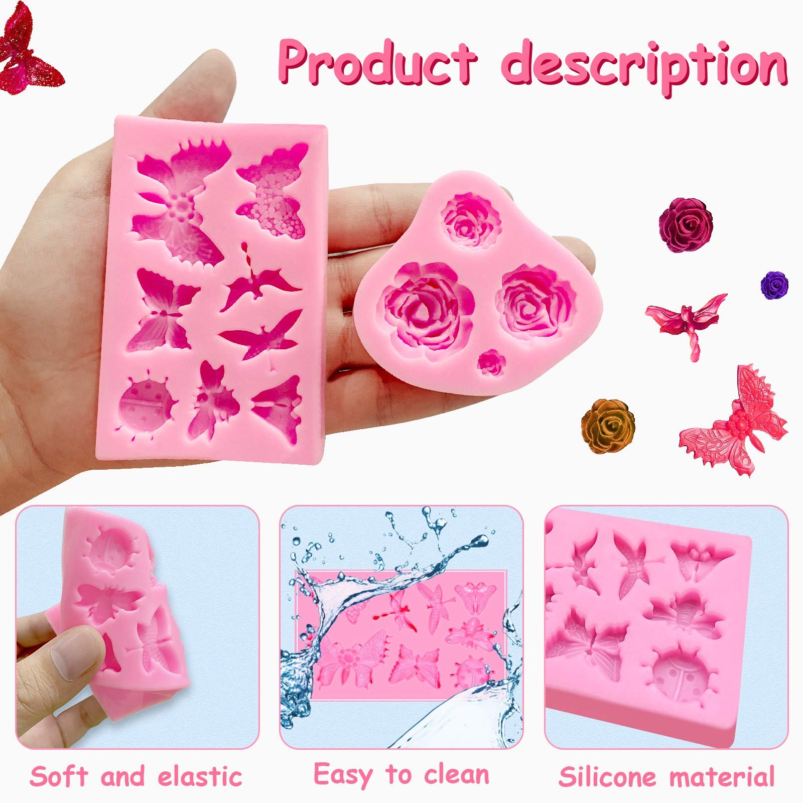 High Quality Durable Silicone Form 3D Customized Silicone Mold For Cake Decorating