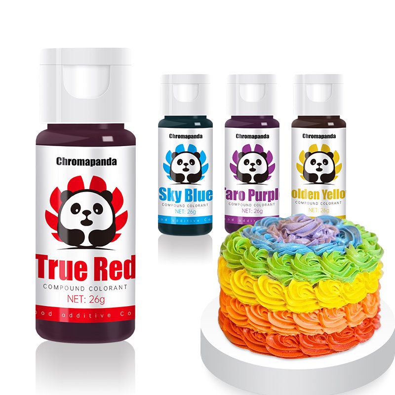 Chromapanda High Concentrated Food Grade Gel Liquid 26g Muti-Colors Icing Food Additive Colorant Dye Fondant Cake Decoration