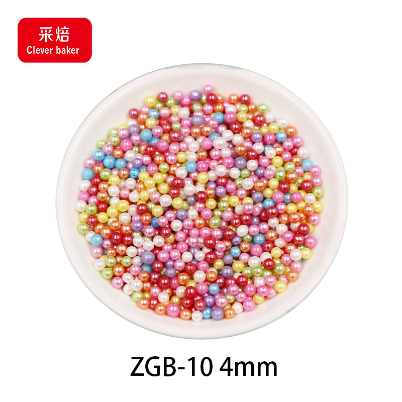 Colorful Edible Sugar Beads Halal Ball Pattern Cake Sprinkles Manufactured in Bottle Bag Packaging Available in Pearl Style