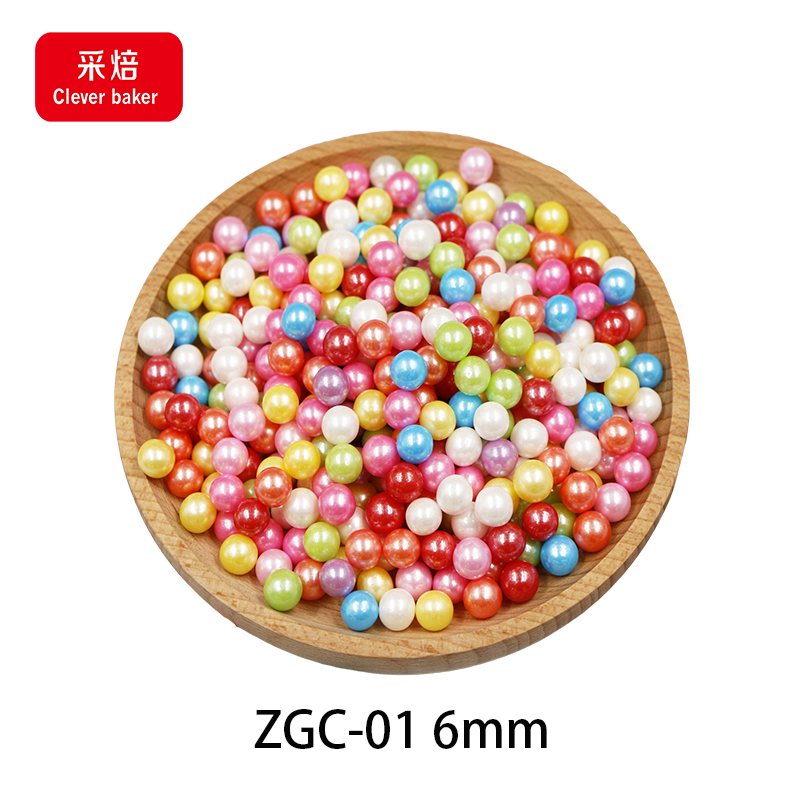 Colorful Edible Sugar Beads Halal Ball Pattern Cake Sprinkles Manufactured in Bottle Bag Packaging Available in Pearl Style