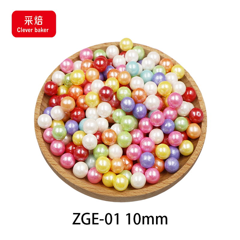 Colorful Edible Sugar Beads Halal Ball Pattern Cake Sprinkles Manufactured in Bottle Bag Packaging Available in Pearl Style