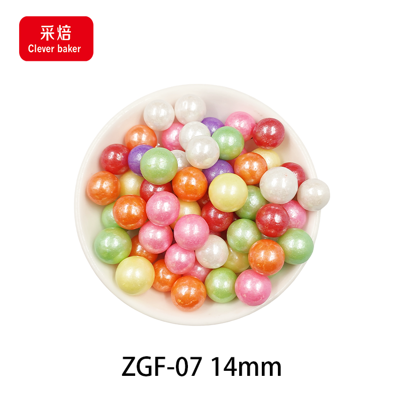 Colorful Edible Sugar Beads Halal Ball Pattern Cake Sprinkles Manufactured in Bottle Bag Packaging Available in Pearl Style