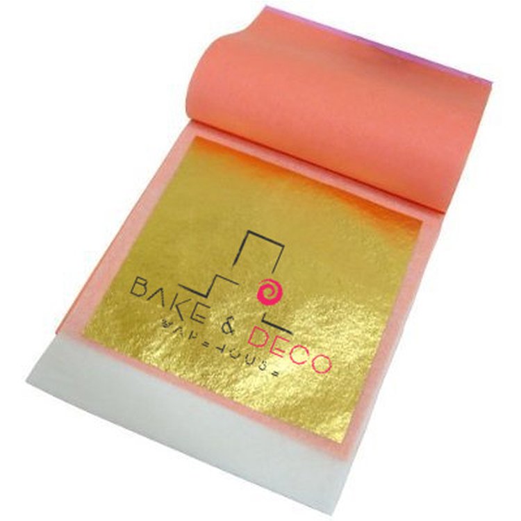 Healthy and luxury edible gold leaf edible 24K Gold Leaf Sheets for Cake Decoration