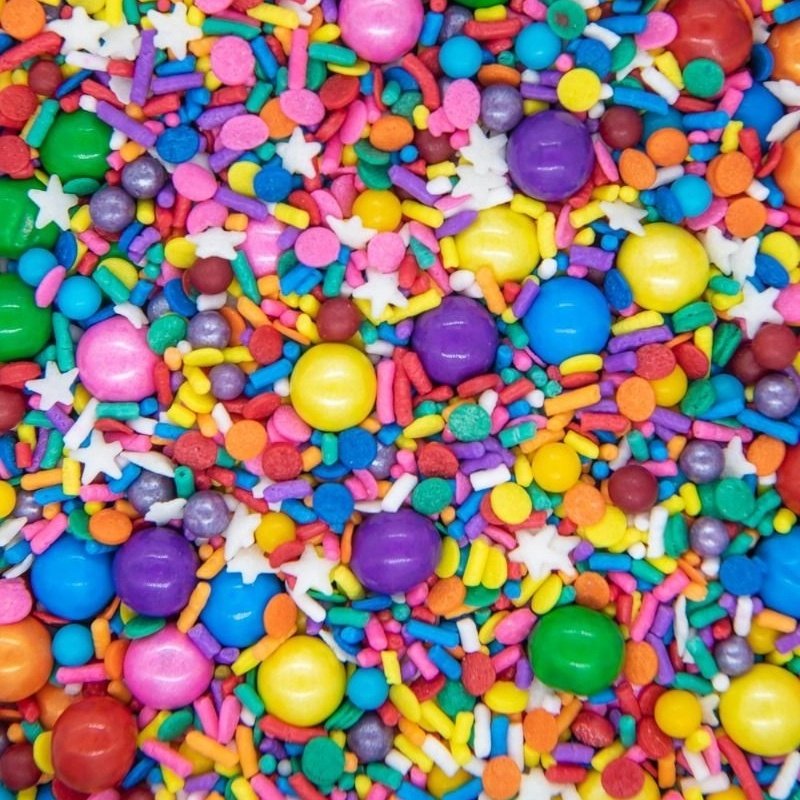 Colored Bubble Sprinkle,Bright Rainbow Color Sugar Bead for Cake,Cupcake Bakery Decoration