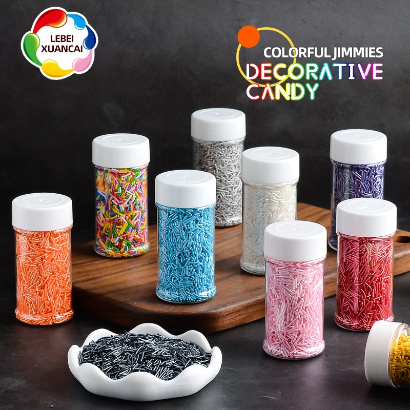 Sprinkles jimmies bakery ingredients wholesalers sprinkles candy factory edible colorful rainbow jimmies for cake decoration