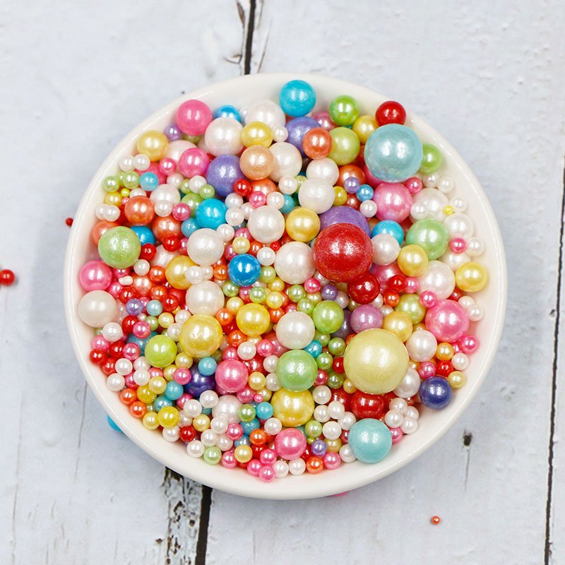sugar sprinkles cake Decorations Sprinkles candy Pearl Sugar Ball Sugar Bead cake decorating supplies White mixed sprinklers