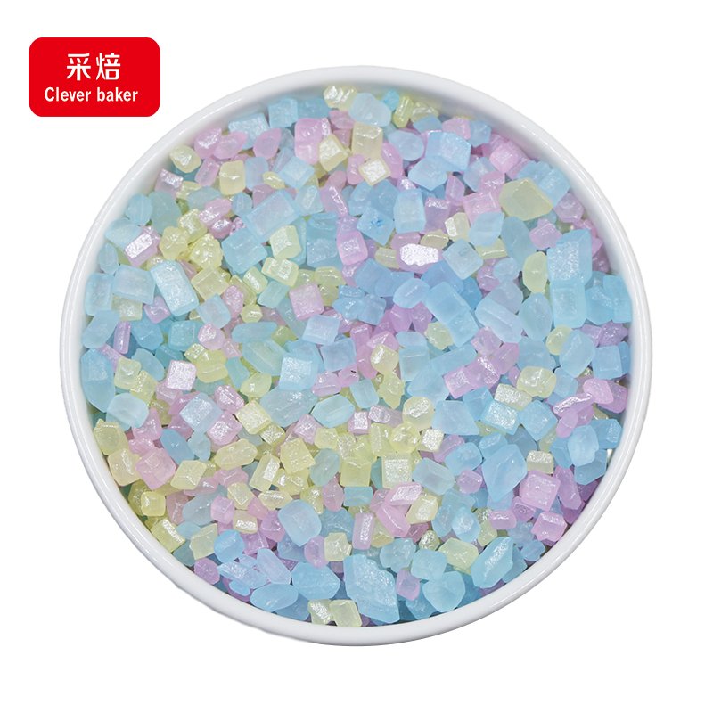 Edible Mixed-Color Granulated Sugar Crystal Candy Cake Sprinkles Sanding Sugar Solid Halal Certified Bottle Bag Bakeries