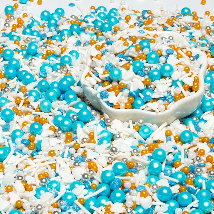 Edible Sugar Beads Edible Gold Pearlscake Large Sprinkles Bag For Cake