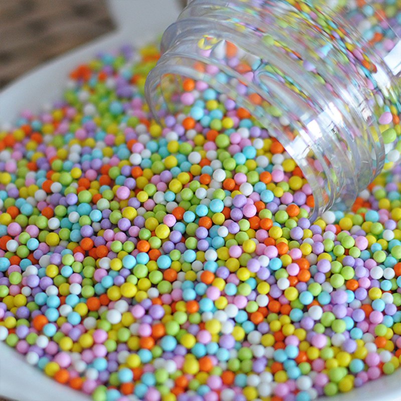2mm Nonpareils Sprinkles Edible Multicolour Candy Pearl Color Sprinkles for Lollipop Donut Decoration