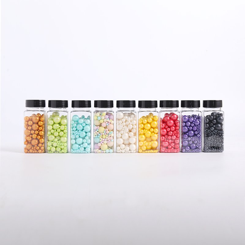 Fancy Square Bottle Vegan Custom Unicorn Cupcakes Candy Sugar Free Cake Bakery Edible Decoration Sprinkles Manufacturers