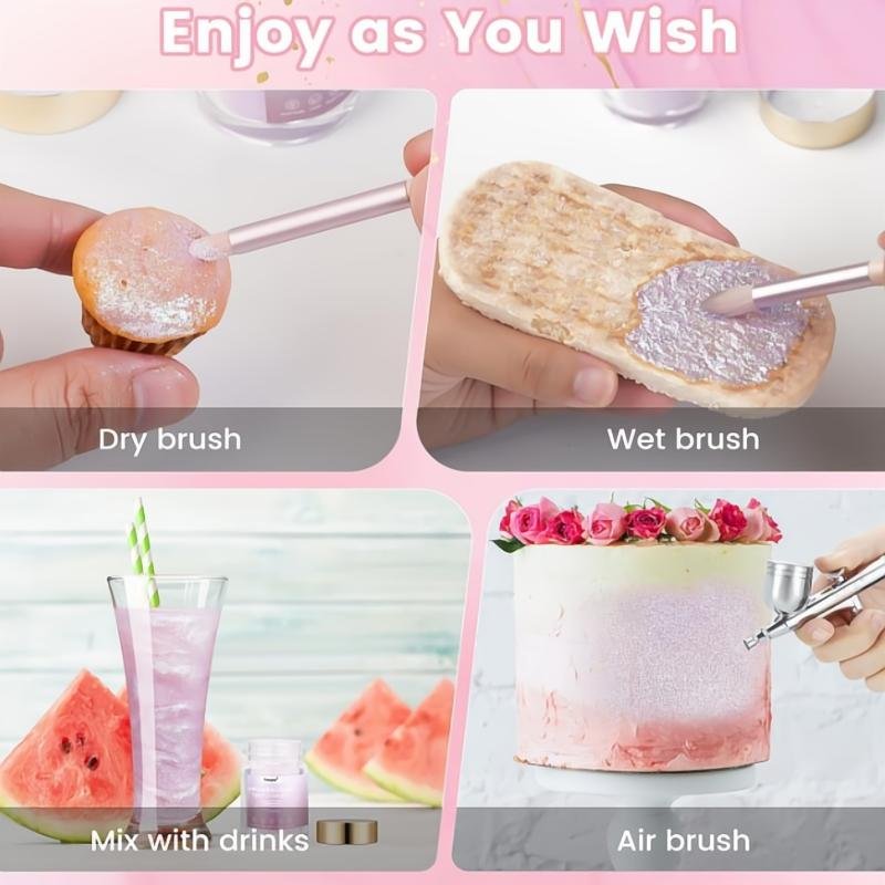 Cake Decoration Accessories Food additives Baking Confectionery Edible Glitter Decoration Ingredients Luster Dust for Drinks