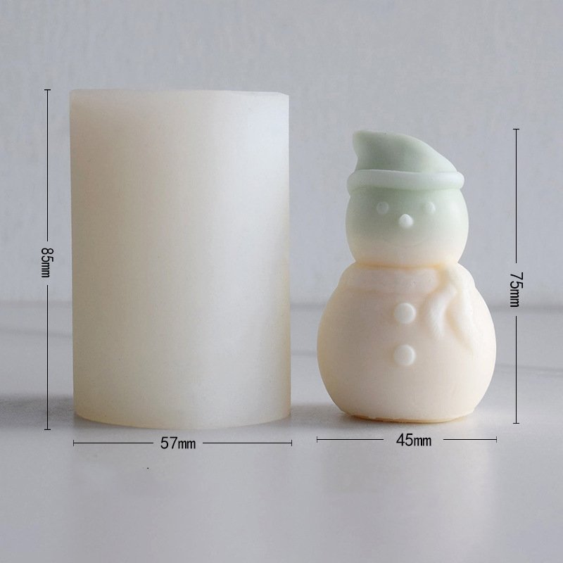 Christmas Series 3D Three-dimensional Candle Silicone Mold Diy Snowman Elk Gypsum Aromatherapy Decoration Mold