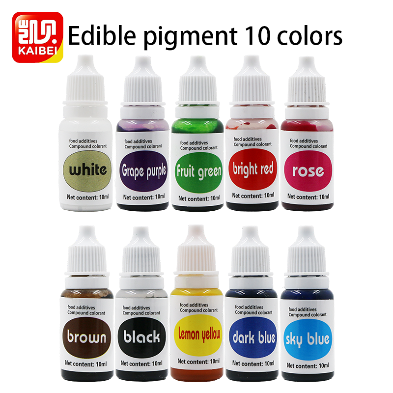Factory Price Colorant 21 Colors Edible Food Coloring Gel Water Solubility Color For Cake Cookies 10ml