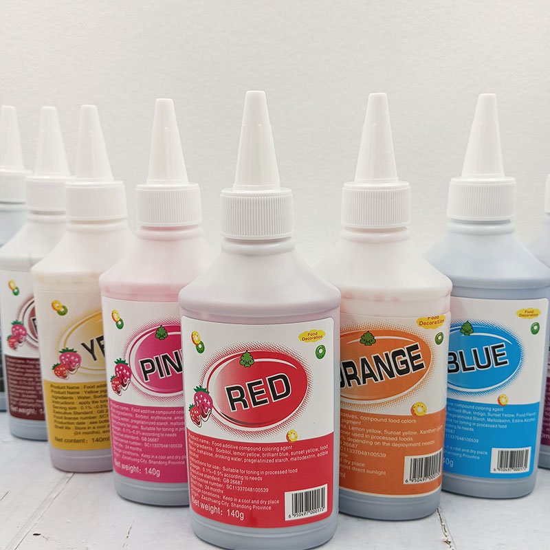 Factory Price Colorant 21 Colors Edible Food Coloring Gel Water Solubility Color For Cake Cookies 10ml