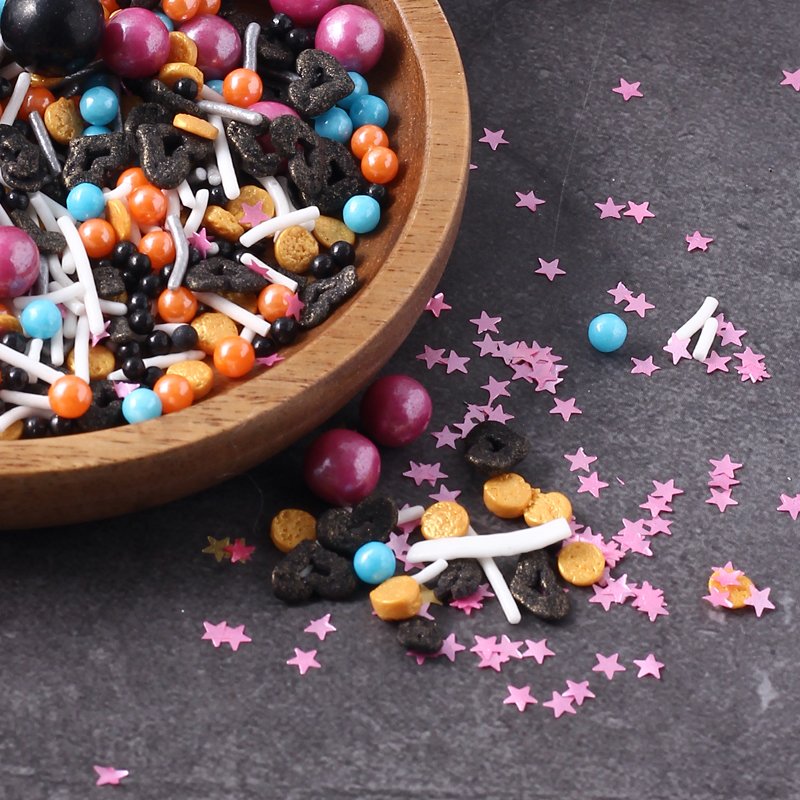 2020 New style cheapest price edible glitter star mix pressed candy bakery ingredients sprinkles candy for cake decoration