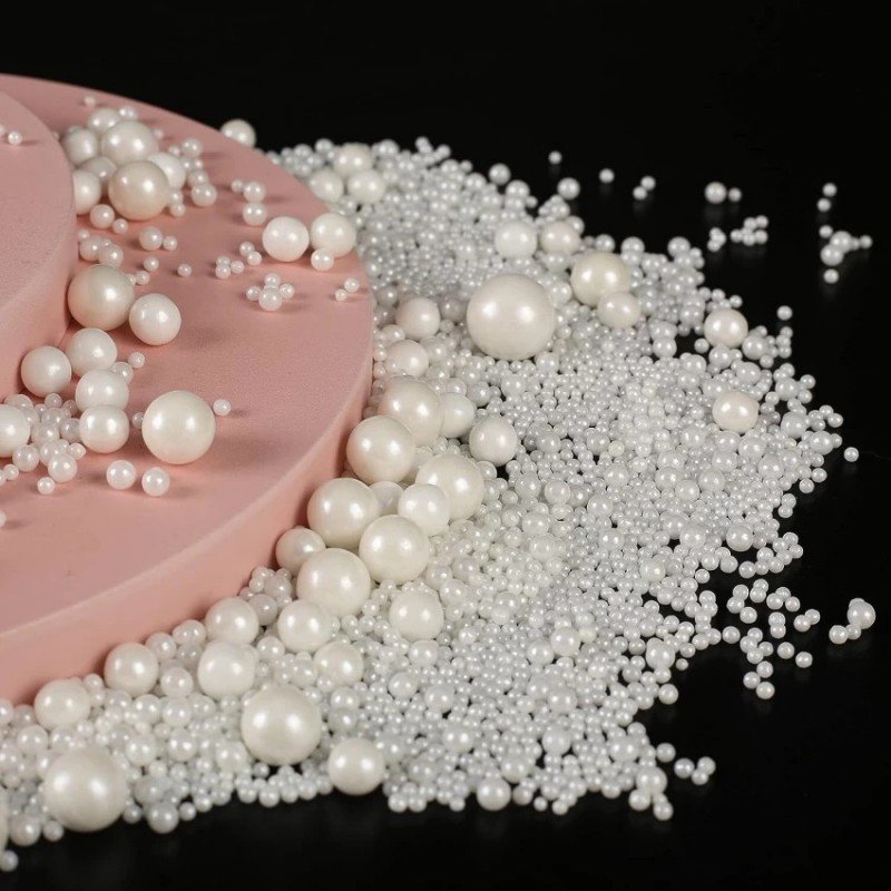High Quality Edible Sugar Sprinkles White Sugar Candy Pearls Mixed Sugar Pearls Sprinkles For Cake Decoration