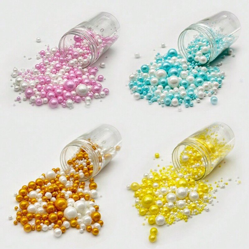 High Quality Edible Sugar Sprinkles White Sugar Candy Pearls Mixed Sugar Pearls Sprinkles For Cake Decoration