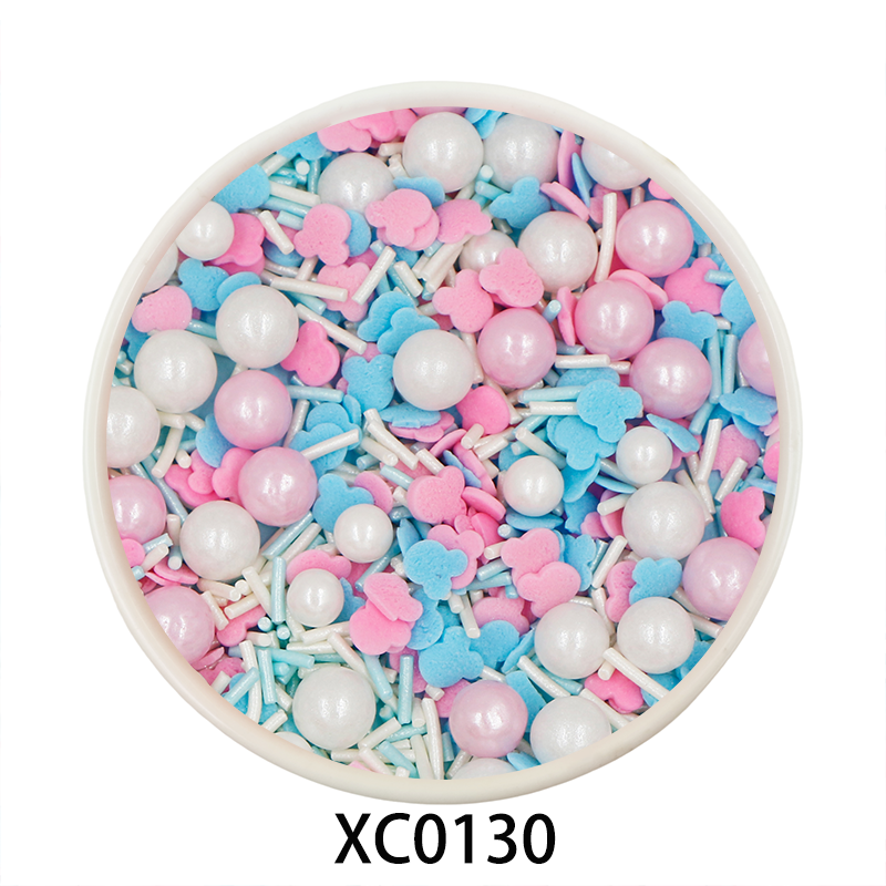 Kaibei Edible Sugar Pearls Red Heart Shaped Confett Edible Gold Silver Cake Sprinkles Cake Decorations for Valentine Cakes