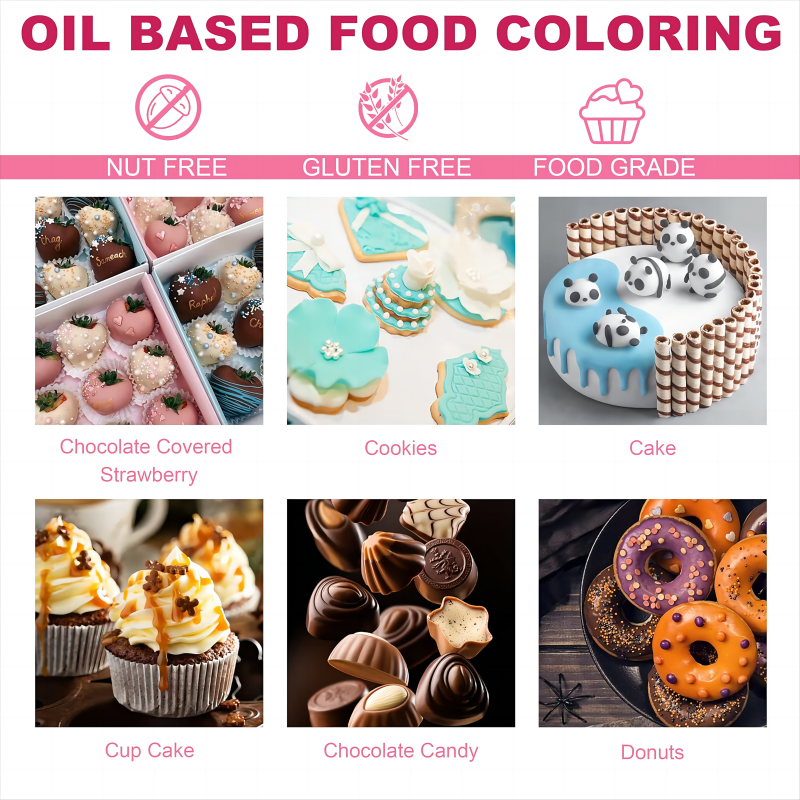Oil Based Food Coloring Chocolate Edible Oil Food Dye for Candy Melts Cake Decorating Fondant Icing