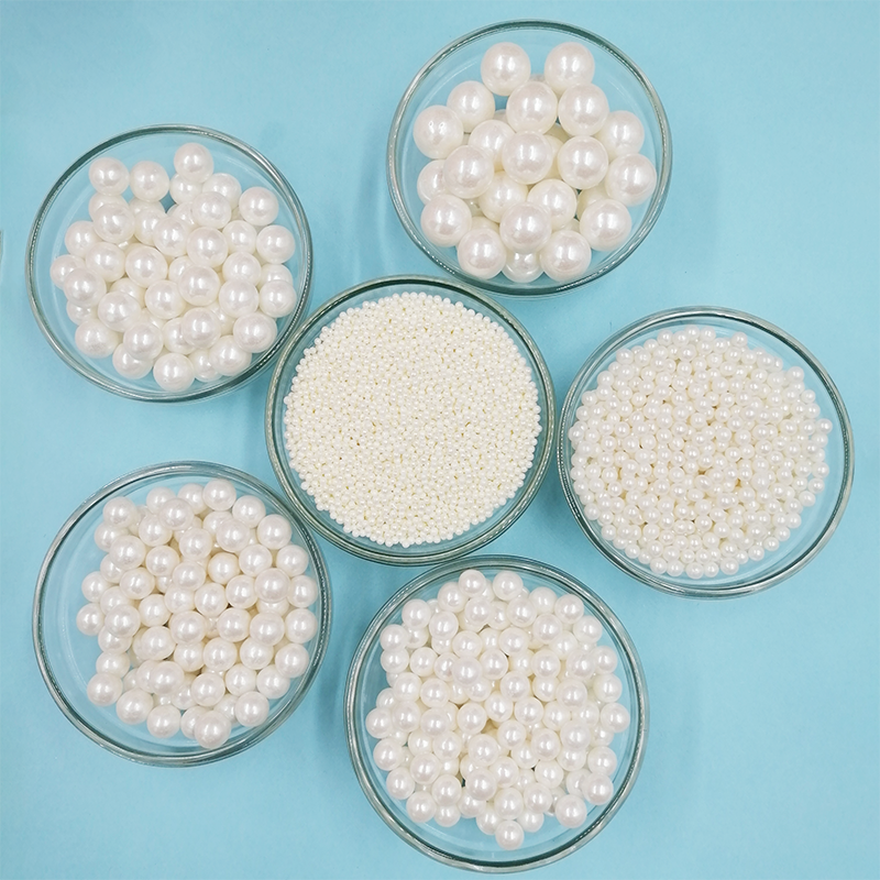 White 2mm Edible Sugar Beads Halal Pearl Sprinkles for Cake Decor Bakery Ingredients in Bottle Wholesale