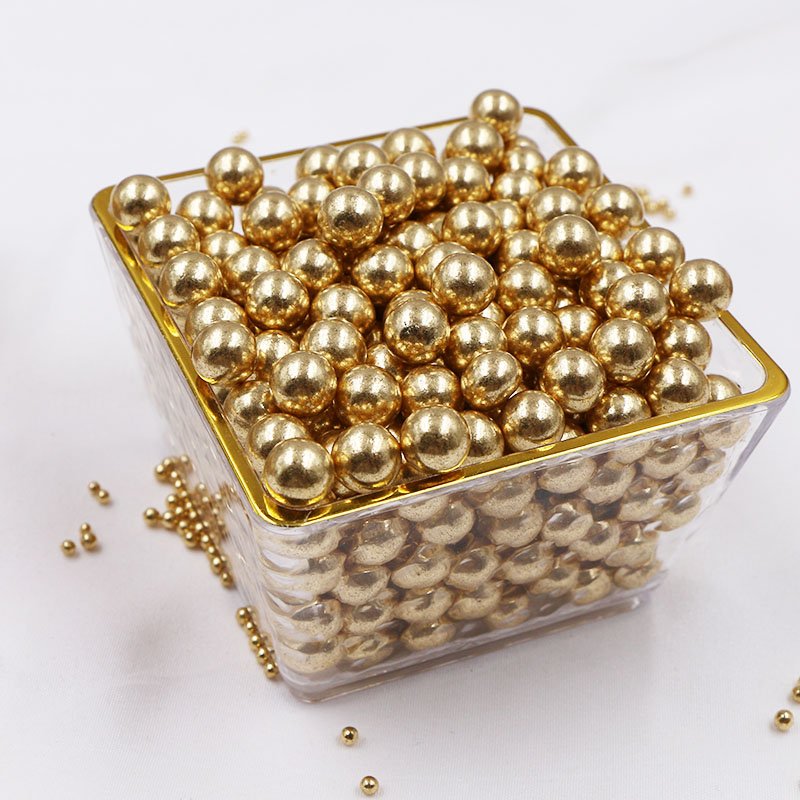 Metal Gold edible sugar beads metallic sprinkle sugar balls cake sprinkles sugar pearl