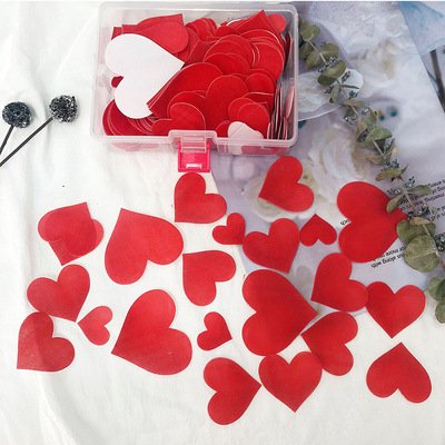 Wholesales Mixed Red Heart Edible Glutinous Wafer Rice Paper Cake Cupcake Toppers Cake Decoration