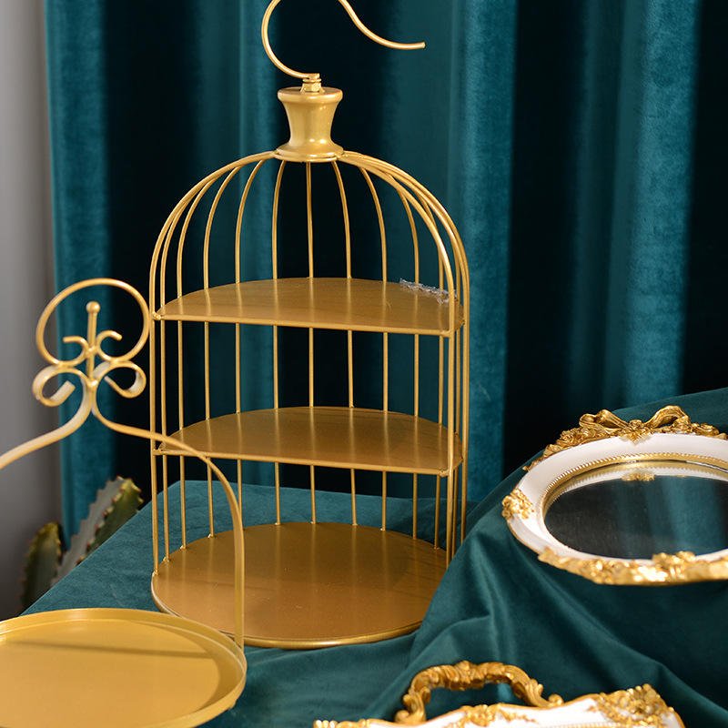 Fancy Wedding Decorative Gold Silver Fruit Cupcake Afternoon Tea Stands Food Displays Racks Stands 3 Tiers Dessert Table