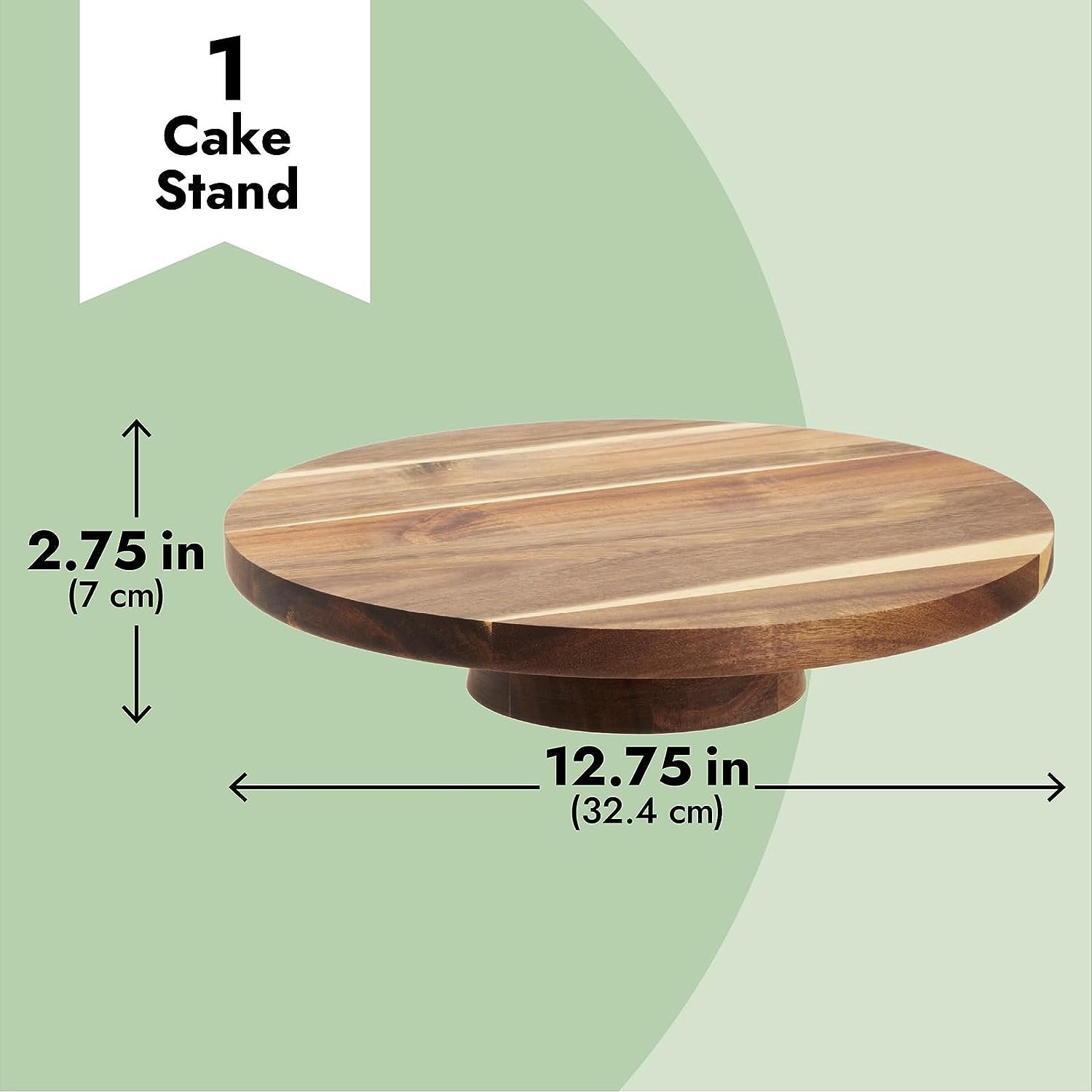 Solid Wood Cake Stand Round Acacia Wood For Home decoration For Appetizers And Desserts Wooden Cake Stand