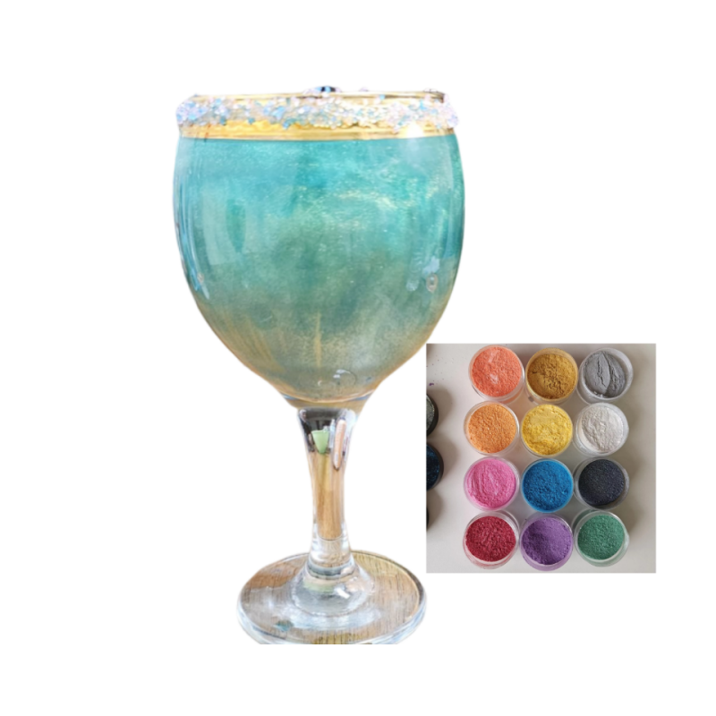 Luster Dust Fine Edible Glitter 14Colors Food Grade Edible Shimmer Dust Vegan Food Coloring Powder for Drinks, Cake Decoration