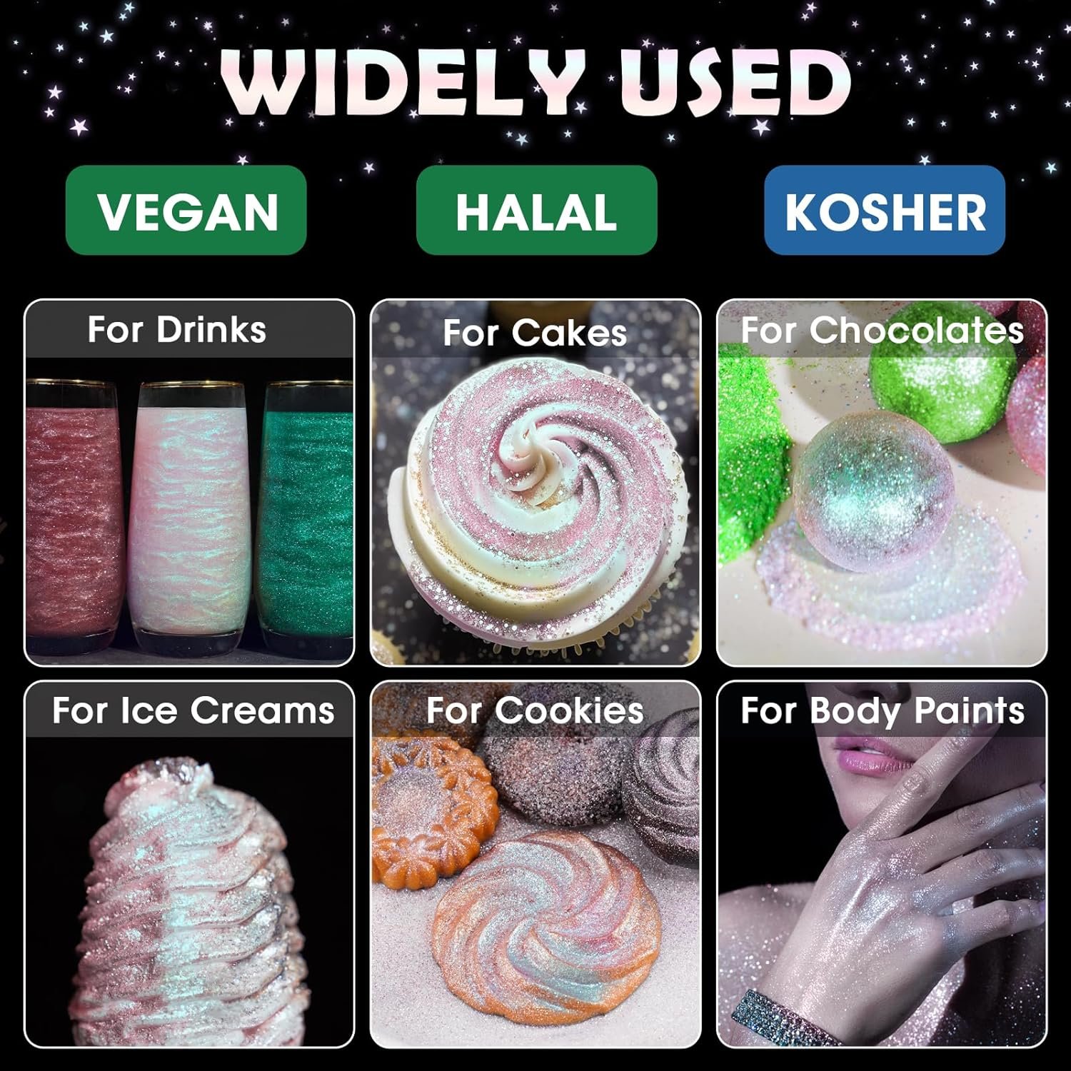 Food grade sparkle glitter edible dust Edible Glitter Drink 5g for cake decoration Drink